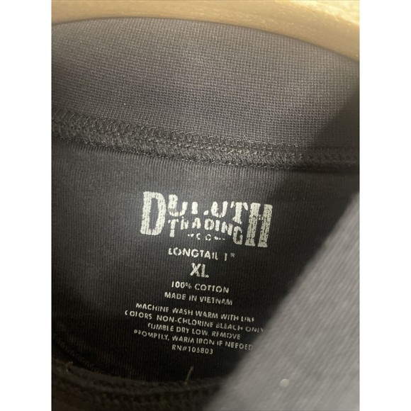 Duluth Trading Shirt Mens XL Black Long Sleeve Mock Neck Workwear Longtail T - Picture 2 of 7